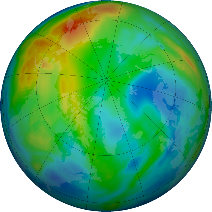 Arctic ozone map for 05 December 1982